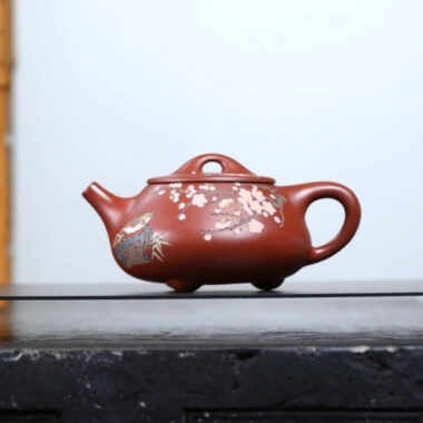 Full Handmade Yixing Zisha Teapot [Jingzhou Shi Piao Pot] (Hong Ni – 280ml)