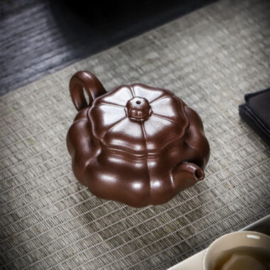 Full Handmade Yixing Zisha Teapot [Siji Ruyi] (Jin Sha Zi Ni – 190ml)