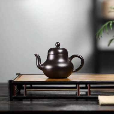 Yixing Zisha Teapot [Si Ting] (Dahongpao Ashed Black – 170ml)