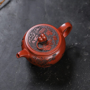 Full Handmade Yixing Zisha Teapot [Good Fortune] (Long Xue Sha – 200ml)