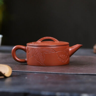 Full Handmade Yixing Zisha Teapot [Zhi Qiu Hanwa] (Hong Pi Long – 210ml)