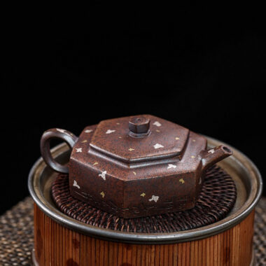 Full Handmade Yixing Zisha Teapot [Liufang De Zhong] (Firewood Fired Duan Ni – 150ml)
