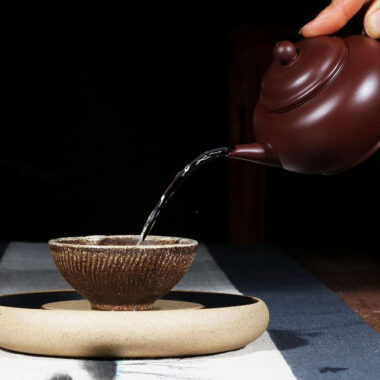 Yixing Zisha Teapot [Shui Ping Pot] (Zi Zhu Ni – 210ml)