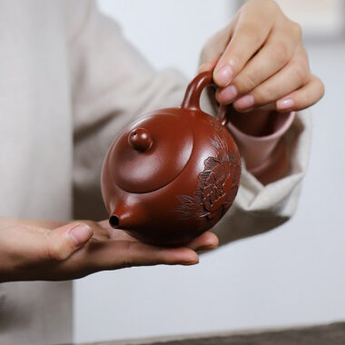 Yixing Zisha Teapot [Peony Xishi] (Dahongpao – 230ml)