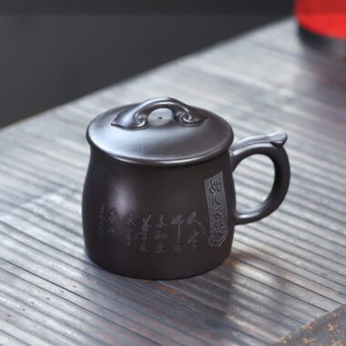 Yixing Zisha Tea Mug with Filter [Ruyi] (Shi Huang – 400ml)
