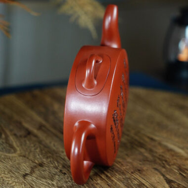 Full Handmade Yixing Zisha Teapot [Que Yue Pot] (Zhu Ni – 450ml)