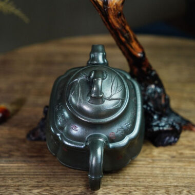Full Handmade Yixing Zisha Teapot [Bamboo Pot] (Long Bei Qing – 320ml) (Rare Clay Type / Last Piece)