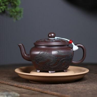 Yixing Zisha Teapot [Dragon Liufang] (Gu Tong Wu Ni – 330ml)