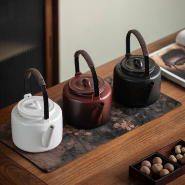 Retro Ceramic Direct Fire Teapot [Tiliang Han Yun Pot] 700ml