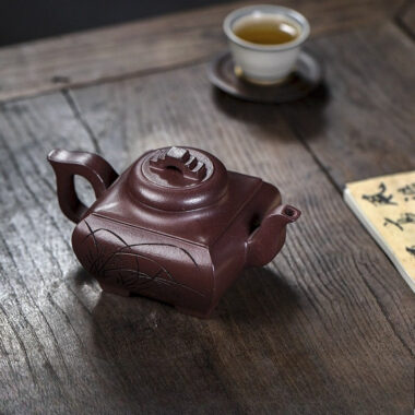 Full Handmade Yixing Zisha Teapot [Sifang Chang Le] (Zi Ni – 300ml)