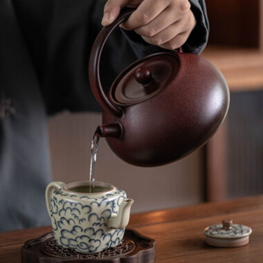 Retro Ceramic Direct Fire Teapot [Wang Yue Tiliang Pot] 800ml