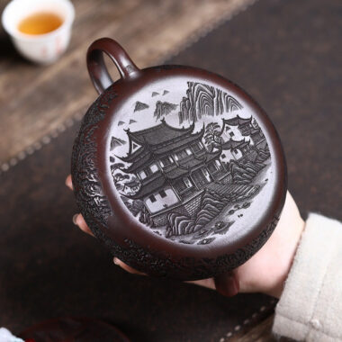 Yixing Zisha Teapot [Jiangnan Han Jiang] (Gu Tong Wu Ni – 650ml)