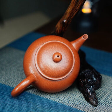Full Handmade Yixing Zisha Teapot [Shui Ping Pot] (Li Pi Zhu Ni – 220ml)