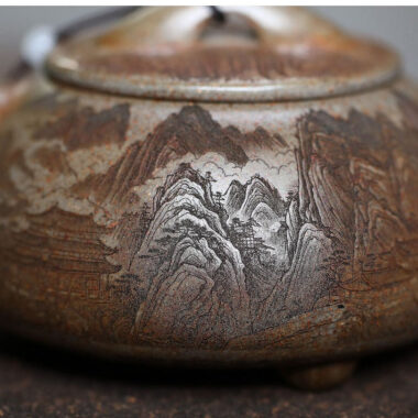 Yixing Zisha Teapot [Guanshan Jingzhou Shi Piao] (Chenxiang Ni Firewood Firing – 580ml)