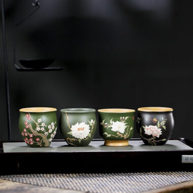 Full Handmade Yixing Zisha Master Tea Cup Gift Set [Wen Xiang]