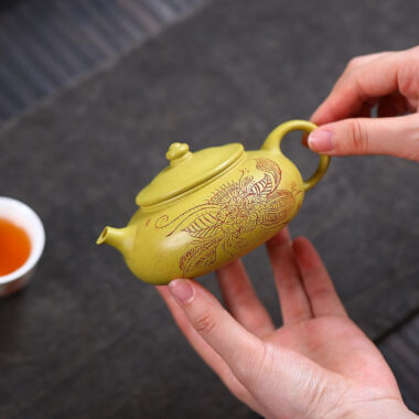 Yixing Zisha Teapot [Han Jiang] (Huangjin Duan Ni – 190ml)
