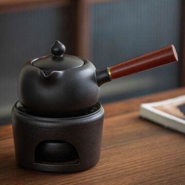 Retro Ceramic Direct Fire Teapot [Bao Lian Side Handle Pot] 520ml