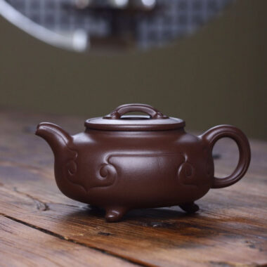 Full Handmade Yixing Zisha Teapot [Sanzu Ruyi Pot] (Zi Ni – 400ml)