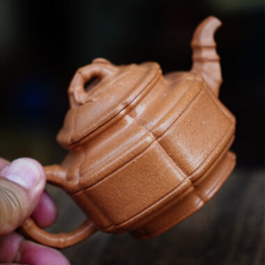 Full Handmade Yixing Zisha Teapot [Liufang Zhu Gu Pot] (Jiang Po Ni – 190ml)
