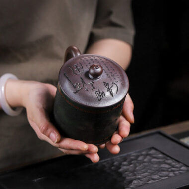 Master Handmade Yixing Zisha Tea Mug [The Great Bianjing] (Jinsha Zi Ni – 470ml)