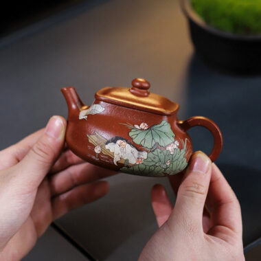 Full Handmade Yixing Zisha Teapot [Shui Meiren] (Hong Jiang Po Ni – 190ml)