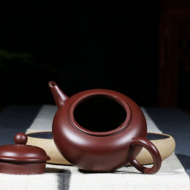 Yixing Zisha Teapot [Shui Ping Pot] (Zi Zhu Ni – 210ml)