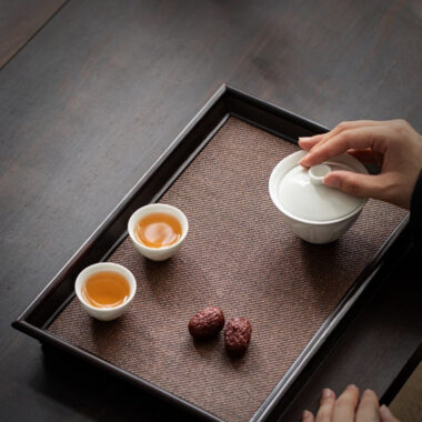 Sandalwood Bamboo Rattan Tea Tray