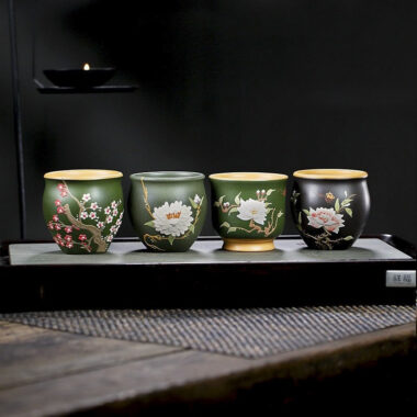 Full Handmade Yixing Zisha Master Tea Cup Gift Set [Wen Xiang]