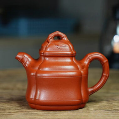 Full Handmade Yixing Zisha Teapot [Bamboo Pot] (Zhu Ni – 150ml)