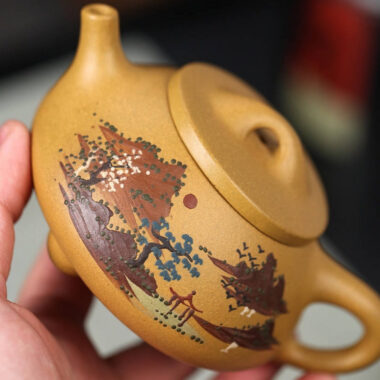 Full Handmade Yixing Zisha Teapot [Jingzhou Shi Piao Pot] (Duan Ni – 240ml)