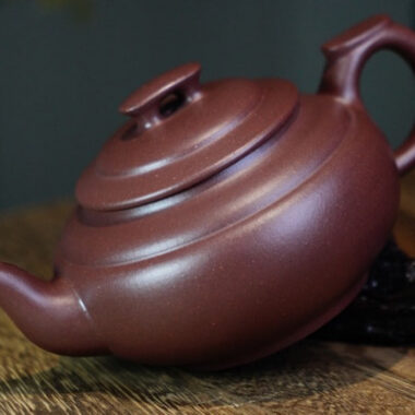 Full Handmade Yixing Zisha Teapot [Shang Xin Qiao Pot] (Di Cao Qing – 260ml)