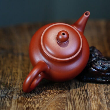 Full Handmade Yixing Zisha Teapot [Man Sheng Shui Ping Pot] (Dahongpao – 90ml)