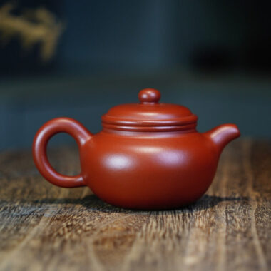 Full Handmade Yixing Zisha Teapot [Fanggu Pot] (Dahongpao – 100ml)