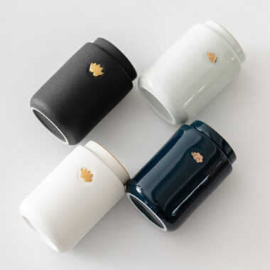 Ceramic Tea Jar | Tea Caddy | Mini Travel Tea Caddy [Somersault Cloud] 90ml