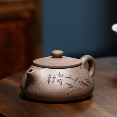 Yixing Zisha Teapot [Bamboo Shi Piao] (Qinghui Duan Ni – 240ml)