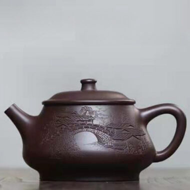 Full Handmade Yixing Zisha Teapot [Jiangnan Gao Shi Piao Pot] (Zi Ni – 270ml)