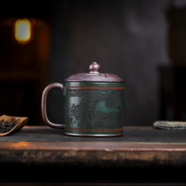 Master Handmade Yixing Zisha Tea Mug [The Great Bianjing] (Jinsha Zi Ni – 470ml)