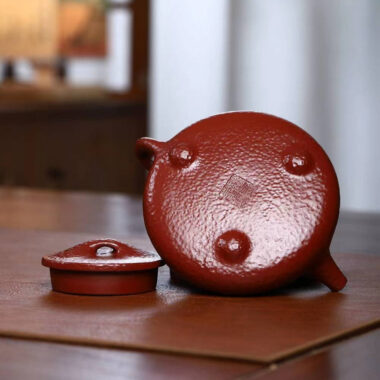 Full Handmade Yixing Zisha Teapot [Jingzhou Shi Piao Pot] (Dahongpao – 220ml)