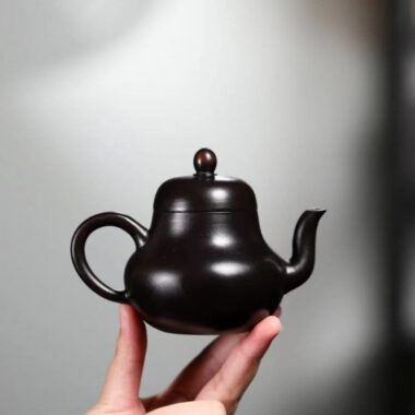 Yixing Zisha Teapot [Si Ting] (Dahongpao Ashed Black – 170ml)