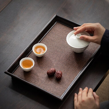 Sandalwood Bamboo Rattan Tea Tray