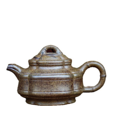Full Handmade Yixing Zisha Teapot [Sifang Zhu Gu Pot] (Qing Duan Ni Firewood Fired – 160ml)