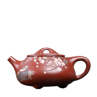 Full Handmade Yixing Zisha Teapot [Jingzhou Shi Piao Pot] (Hong Ni – 280ml)
