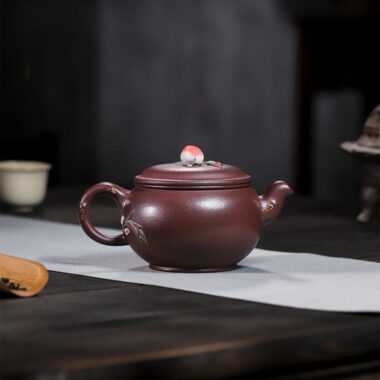 Full Handmade Yixing Zisha Teapot [Lucky & Healthy] (Zi Ni – 260ml)