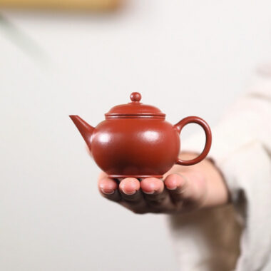 Yixing Zisha Teapot [Mini Shui Ping] (Wrinkled Skin Zhu Ni – 95ml)