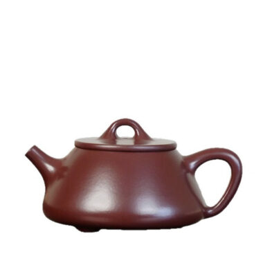 Full Handmade Yixing Zisha Teapot [Ping Gai Shi Piao Pot] (Zi Zhu Ni – 170ml)