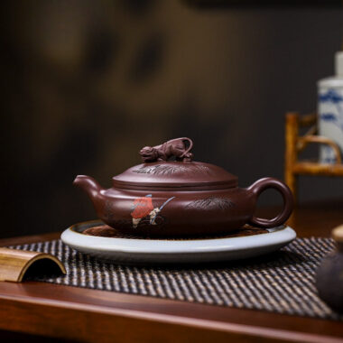 Full Handmade Yixing Zisha Teapot [Wusong Da Hu] (Zi Jia Ni – 350ml)
