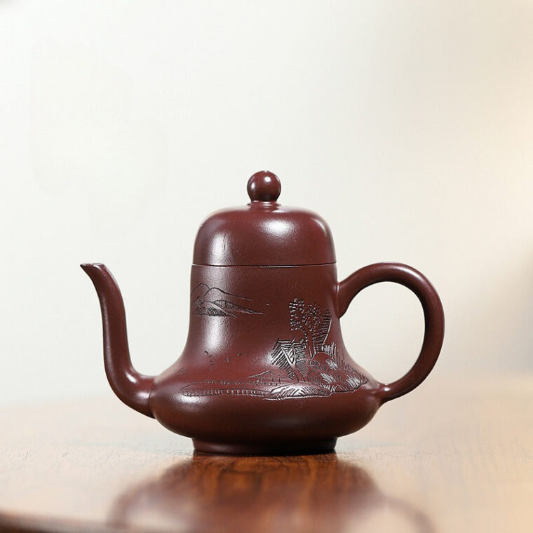 Yixing Zisha Teapot [Si Ting Pot] (Zi Zhu Ni – 170ml)