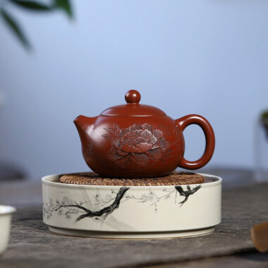 Yixing Zisha Teapot [Peony Xishi] (Dahongpao – 230ml)