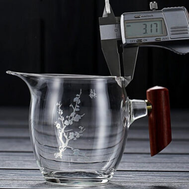 Flora Glass Fair Cup with Stainless Steel Stainer 350ml