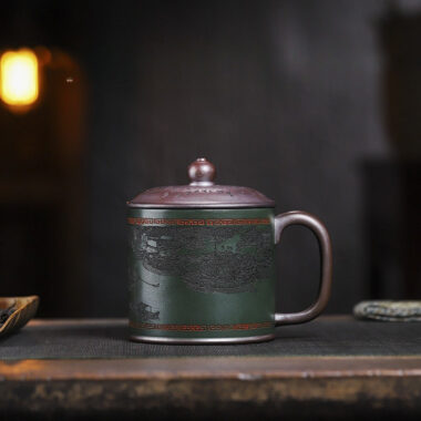 Master Handmade Yixing Zisha Tea Mug [The Great Bianjing] (Jinsha Zi Ni – 470ml)